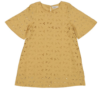 Loose kids dress in broderie anglaise