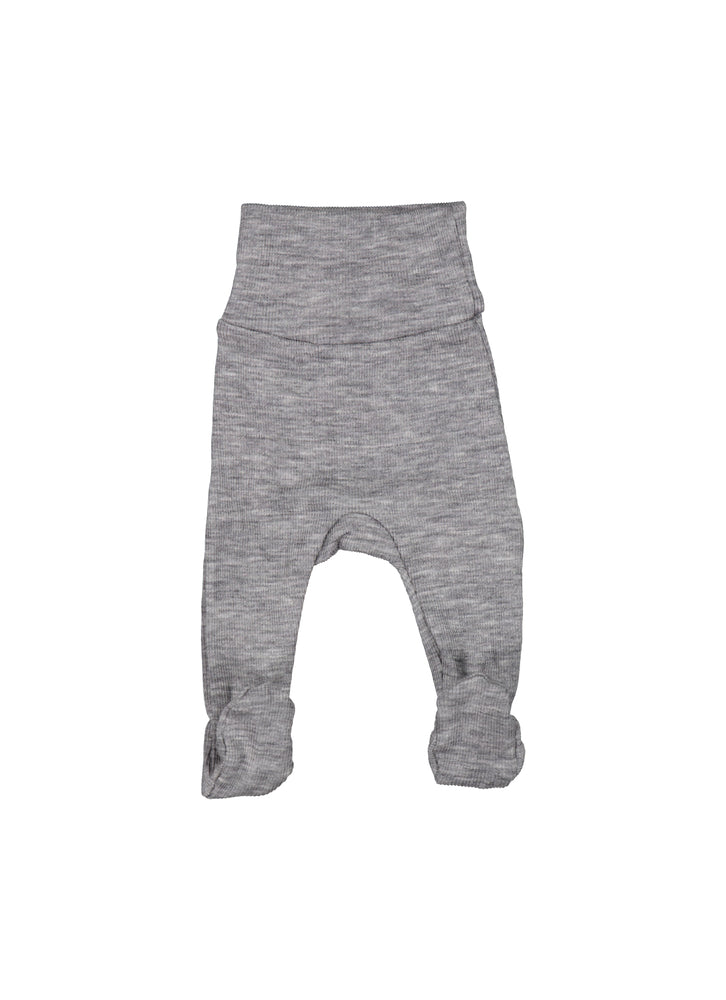 Pixa, Wool Rib Pants - Grey Melange
