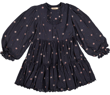 Deva, Dress - Stars Embroidery