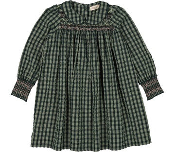 Dabina, Dress - Dark Leaf Check