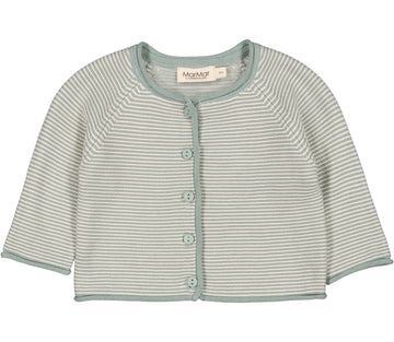 Totti, Cardigan - Dusty Jade Stripe