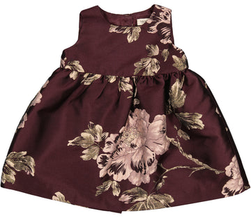 Daelyna, Dress - Deep Mulberry Jacquard