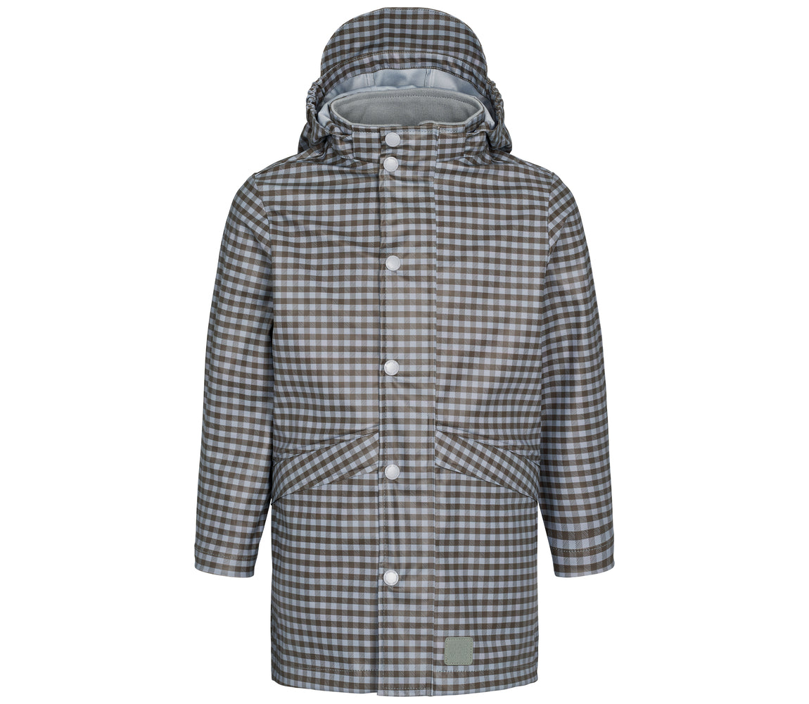 Checkered rain jacket sale