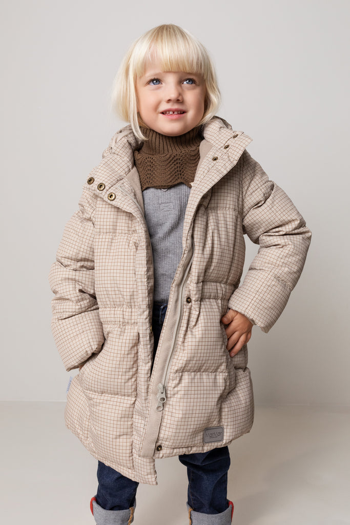 Olvin, Puffer Coat - Wood Check