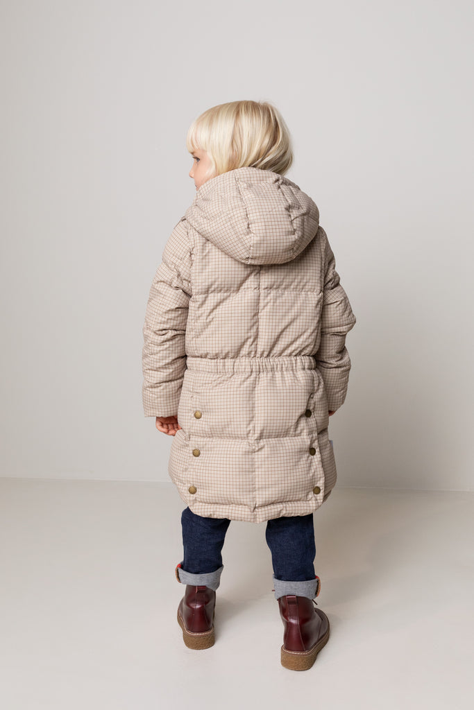 Olvin, Puffer Coat - Wood Check