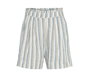 Pera W, Shorts - Dusty Blue Stripe